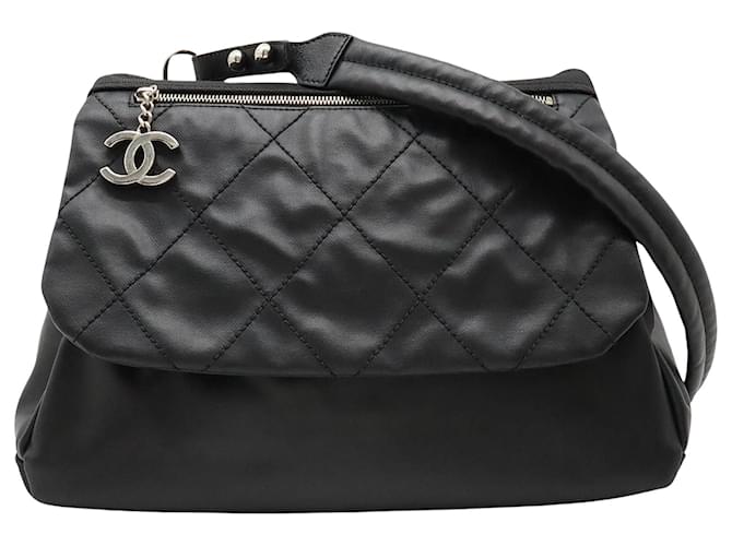 Timeless Chanel Paris Biarritz Preto Couro  ref.1414726