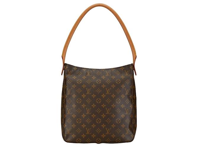 Louis Vuitton Looping GM Castaño Lienzo  ref.1414745