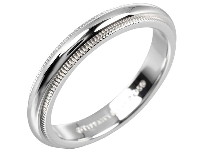 Tiffany & Co Milgrain Silvery Platinum  ref.1414758