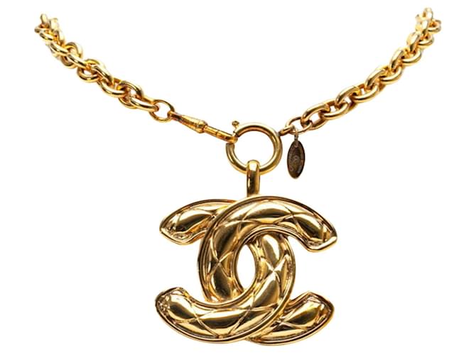 Timeless Chanel COCO Mark Golden Gold-plated  ref.1414781