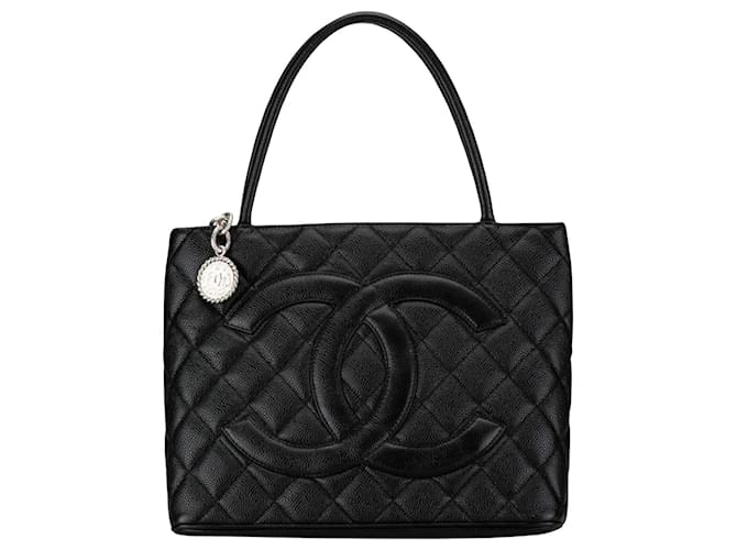 Timeless Chanel shopping Black Leather  ref.1414821