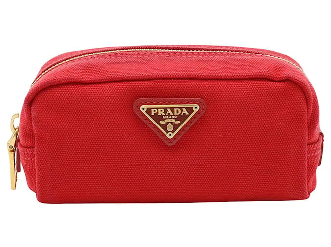 Prada Tessuto Red Synthetic  ref.1414823