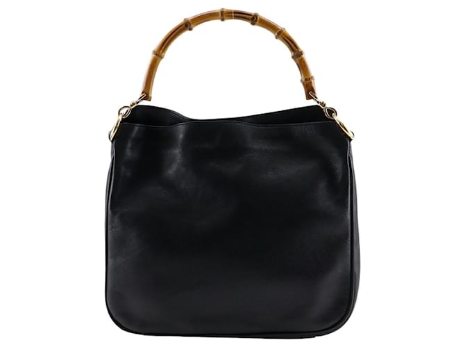 Gucci Bamboo Black Leather  ref.1414830