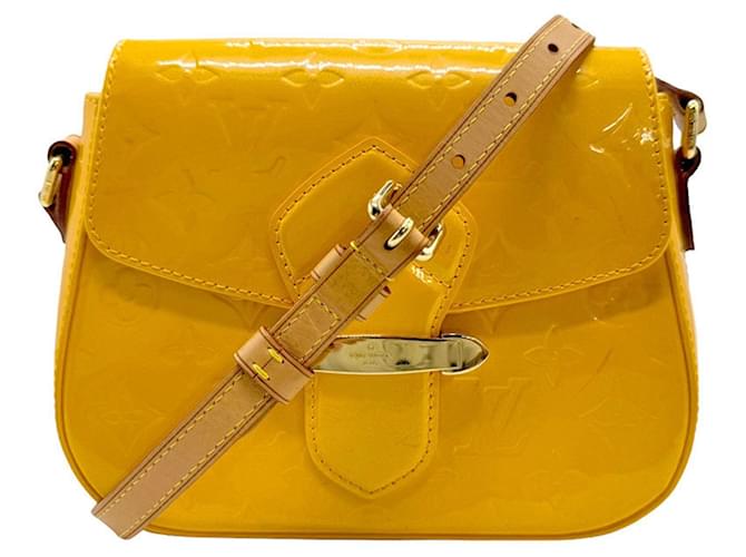 Louis Vuitton Bellflower Amarillo Charol  ref.1414856