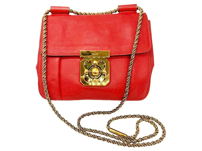 Chloé Elsie Vermelho Couro  ref.1414865