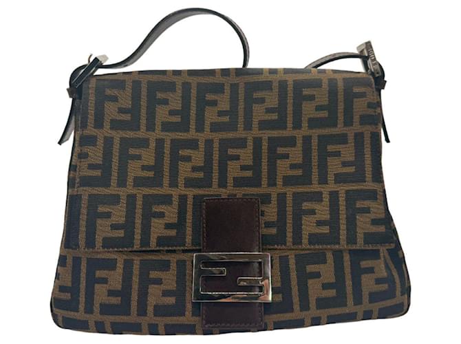 Fendi Zucca Marrone Tela  ref.1414882