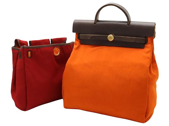 Hermès Herbag Orange Cloth  ref.1414901