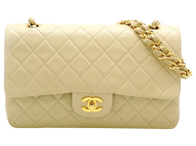 Timeless Chanel intemporal Bege Couro  ref.1414903