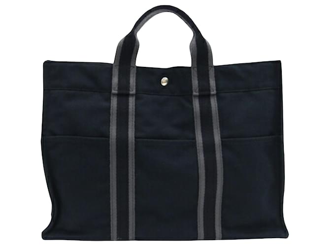 Hermès Fourre Tout Black Cloth  ref.1414931