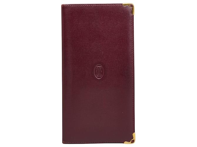 Cartier Must de Cartier Bordeaux Couro  ref.1414946