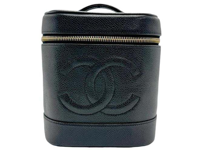 Chanel Vanity Preto Couro  ref.1415017