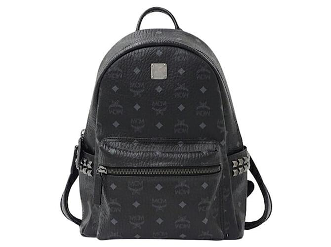 MCM Visetos Preto Couro  ref.1415019