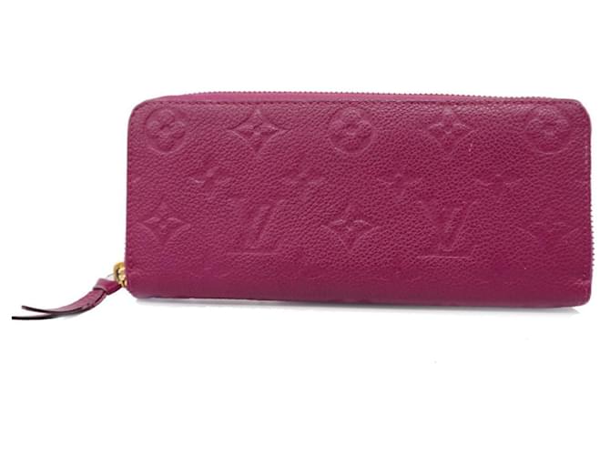 Louis Vuitton Portefeuille clemence Roxo Couro  ref.1415034