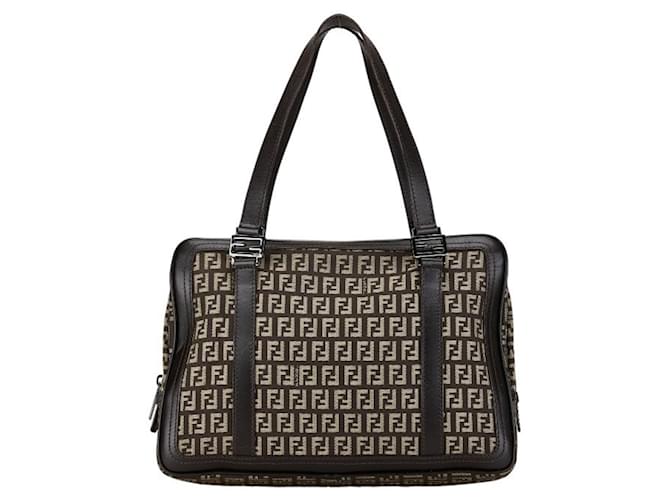 Fendi Zucca Beige Tela  ref.1415057