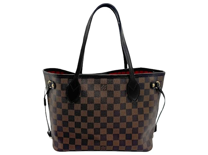 Louis Vuitton Neverfull PM Braun Leinwand  ref.1415065