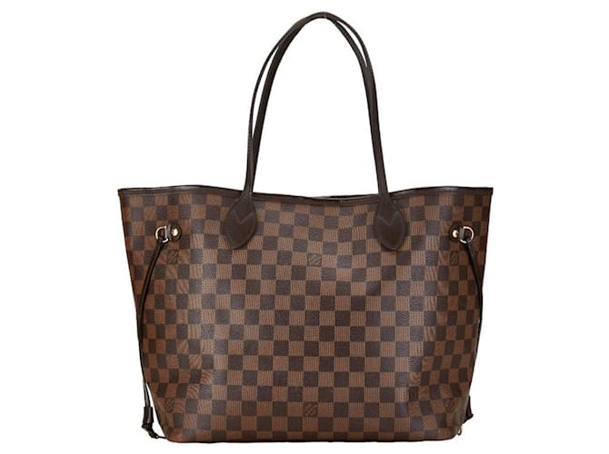 Louis Vuitton Neverfull MM Braun Leinwand  ref.1415080