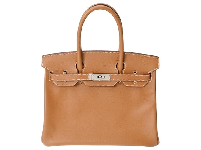 Hermès Birkin 35 Marrom Couro  ref.1415081