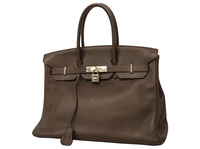 Hermès Birkin 35 Marrom Couro  ref.1415082