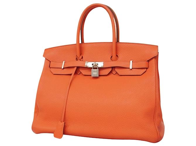 Hermès Birkin 35 Arancione Pelle  ref.1415083