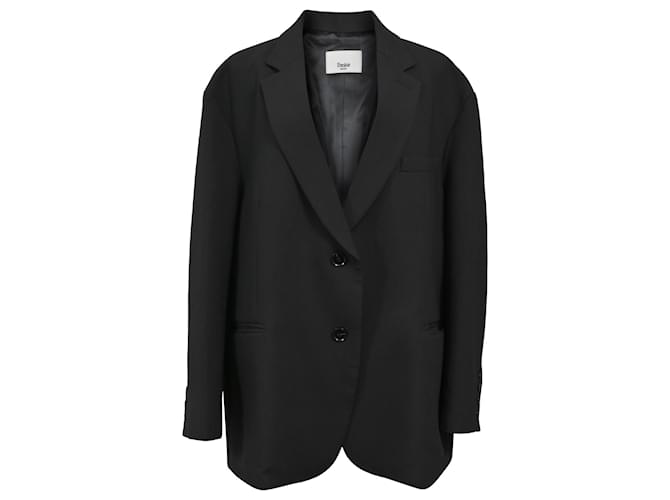 Autre Marque Blazer The Frankie Shop in lana nera Nero  ref.1415147