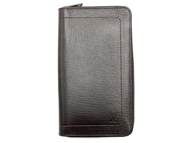 Louis Vuitton Zippy Organisateur Cuir Marron  ref.1415206