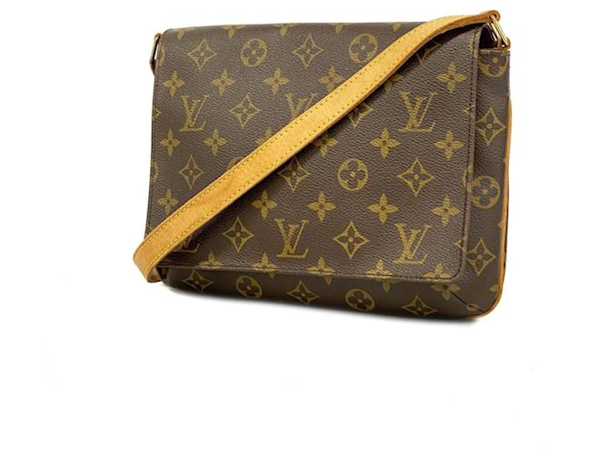 Louis Vuitton Musette Tango Marrom Lona  ref.1415217