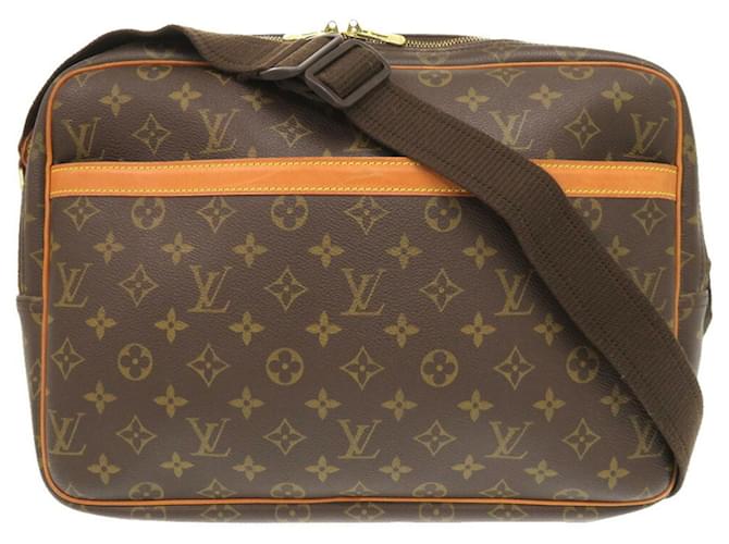 Louis Vuitton Reporter Marrom Lona  ref.1415231