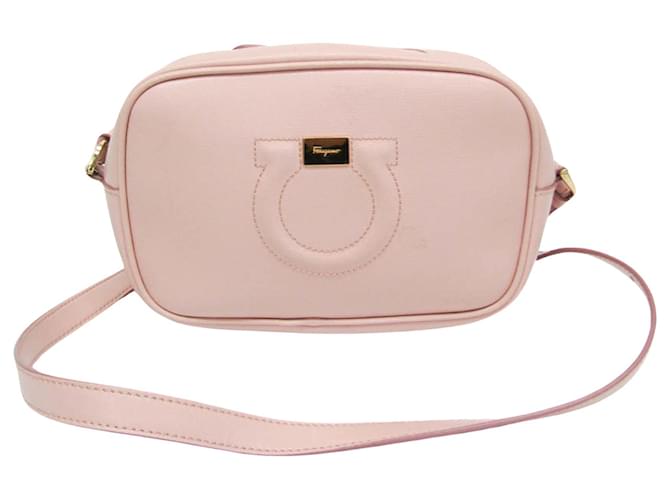 Salvatore Ferragamo Gancini Rosa Couro  ref.1415244