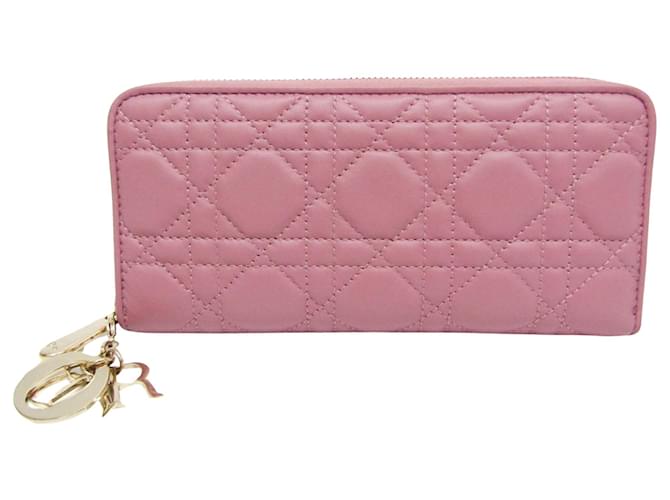 Dior Lady Dior Pink Leather  ref.1415252