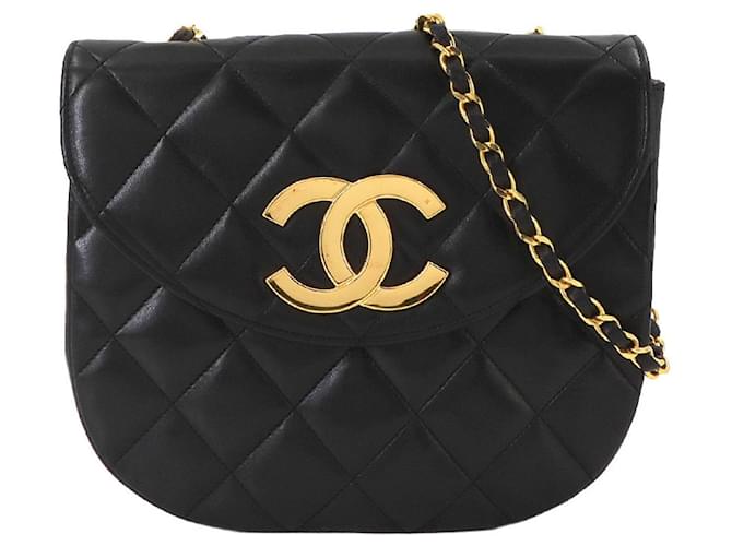 Timeless Chanel Matelassé Preto Couro  ref.1415256