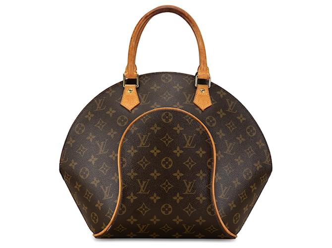 Louis Vuitton Brown Monogram Ellipse MM Castaño Cuero Lienzo  ref.1415270