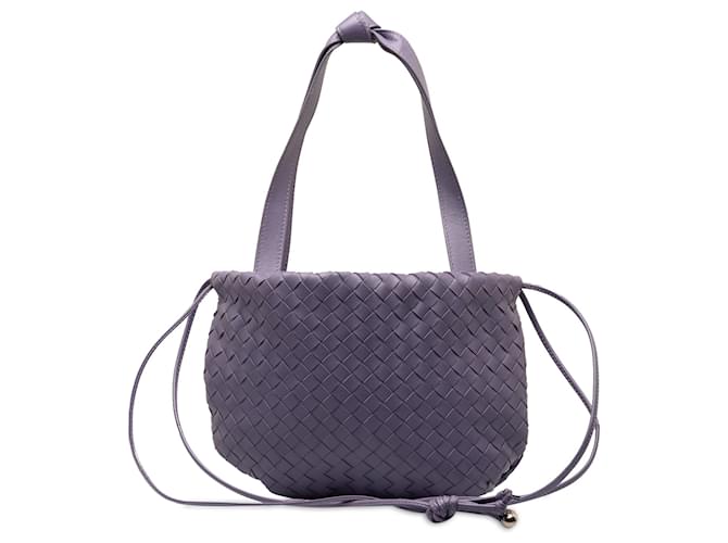 Bottega Veneta Púrpura Pequeño Intrecciato La Bombilla Cuero Becerro  ref.1415282