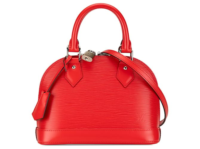 Louis Vuitton Red Epi Alma BB Vermelho Couro  ref.1415306