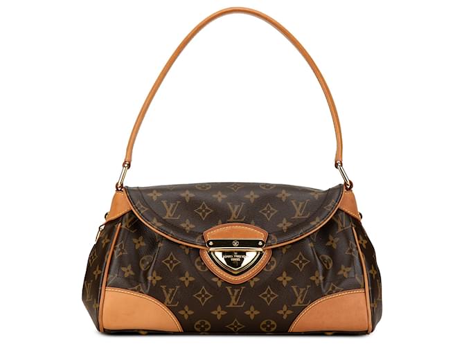 Louis Vuitton Brown Monogram Beverly MM Leather Cloth  ref.1415327