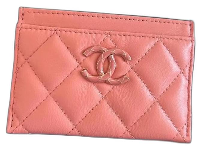 Chanel Petite maroquinerie Cuir Rose  ref.1415358