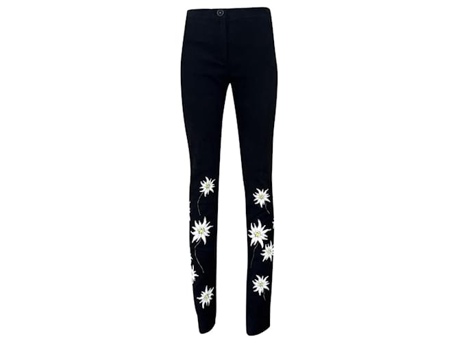 Chanel Leggings Edelweiss de Estilo Cara Delevingne Preto Suécia  ref.1415367