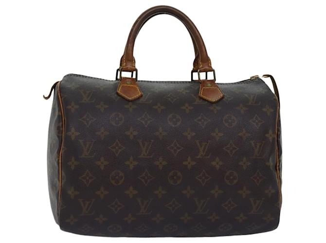 Louis Vuitton Monogram Speedy 30 Bolsa de mão M41526 Autenticação de LV 76057 Monograma Lona  ref.1415420