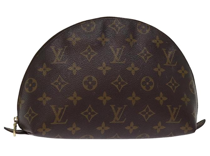 LOUIS VUITTON Monograma Trousse Demi Ronde Cosmetic Pouch M47520 Autenticação de LV 76931 Lona  ref.1415447