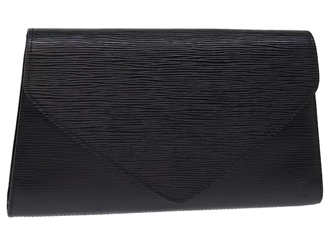 LOUIS VUITTON Epi Art Deco Clutch Negro M52632 LV Auth 75847 Cuero  ref.1415451