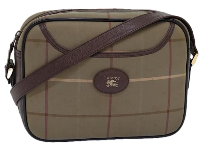 Autre Marque Burberrys Nova Check Sac à bandoulière Toile Beige Auth yk12733  ref.1415452