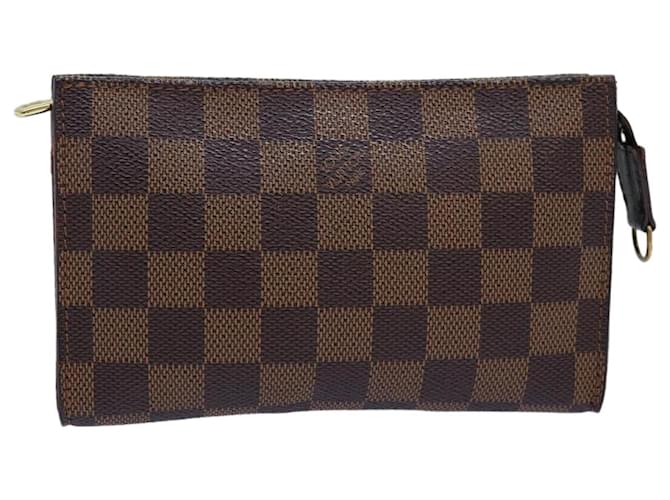 LOUIS VUITTON Damier Ebene Marais Pouch LV Auth 77159  ref.1415461