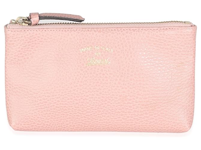 Bolso de mano con cremallera en piel de ternera rosa de Gucci Cuero  ref.1415583