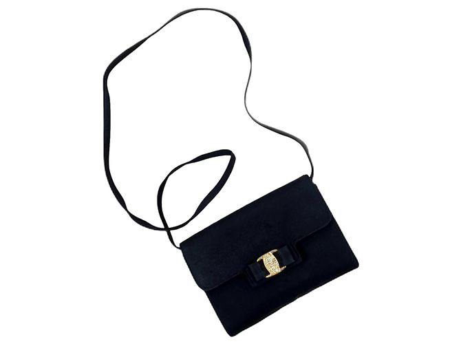 Pochette nera elegante Salvatore Ferragamo Nero