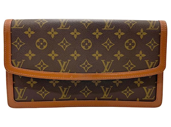 Louis Vuitton Pochette Dame Brown Cloth  ref.1415617