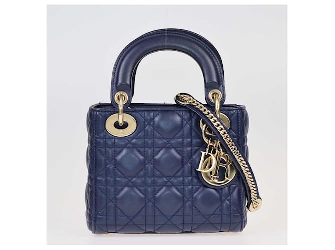 Lady dior navy blue sale