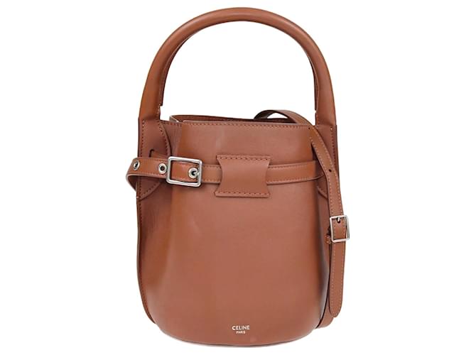 Céline Sac seau Celine Nano Big Bag marron Cuir  ref.1415711