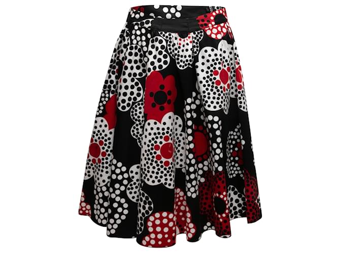 Black & Multicolor Dolce & Gabbana Floral Print Skirt Size IT 42 Synthetic  ref.1415748