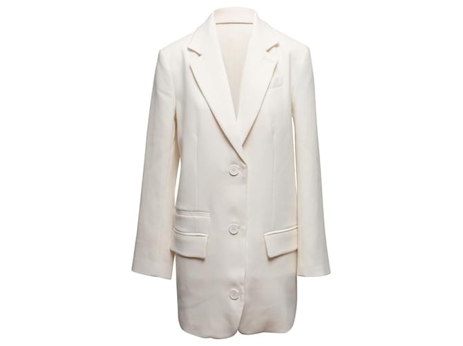 Autre Marque White Shonajoy Longline Blazer Size US 4 Synthetic  ref.1415792