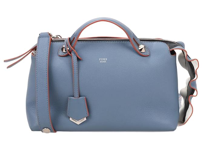 FENDI By the Way Pelle media 2Borsa Way in blu e rosso 8BL124  ref.1415938