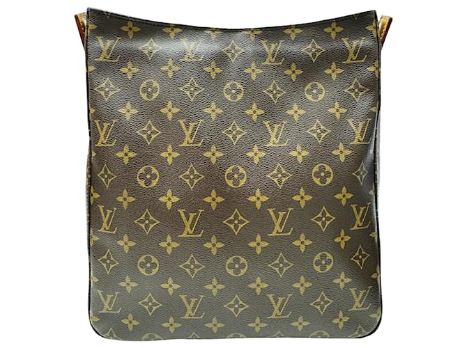 Louis Vuitton Looping GM Castaño Lienzo  ref.1415956